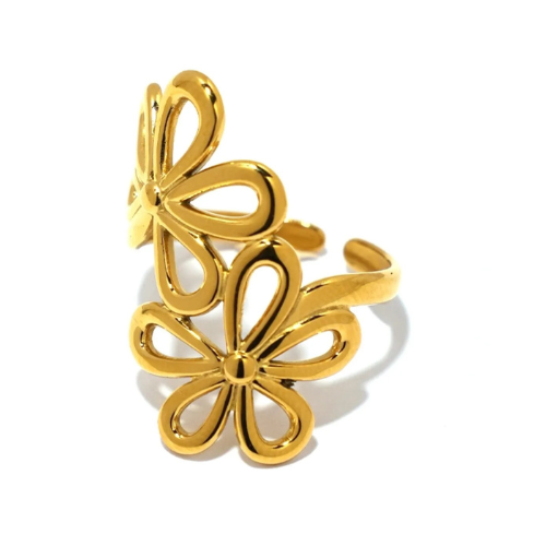 Double flower ring