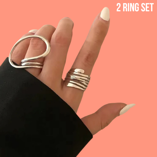 2 set Curvy ring