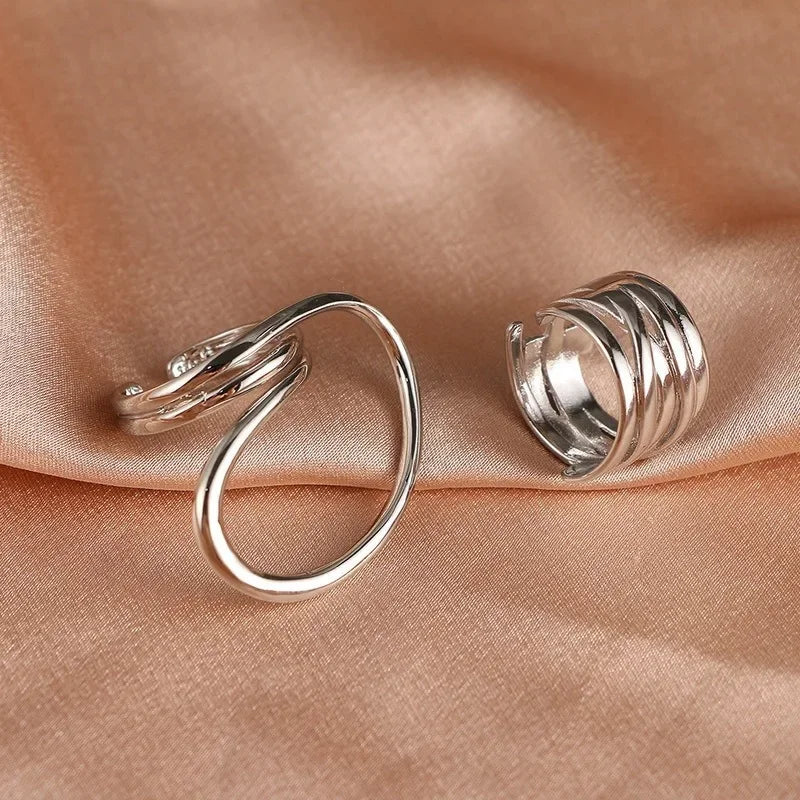 2 set Curvy ring