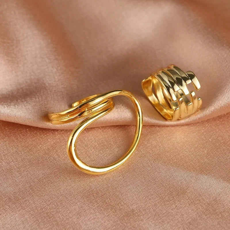 2 set Curvy ring