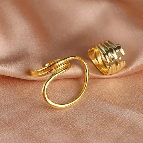2 set Curvy ring