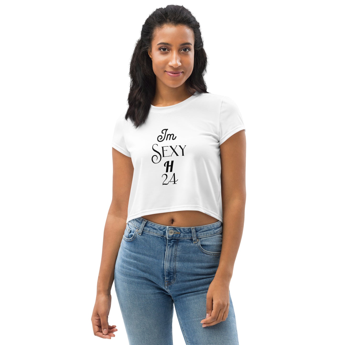 T-shirt Crop-Top imprimé all over