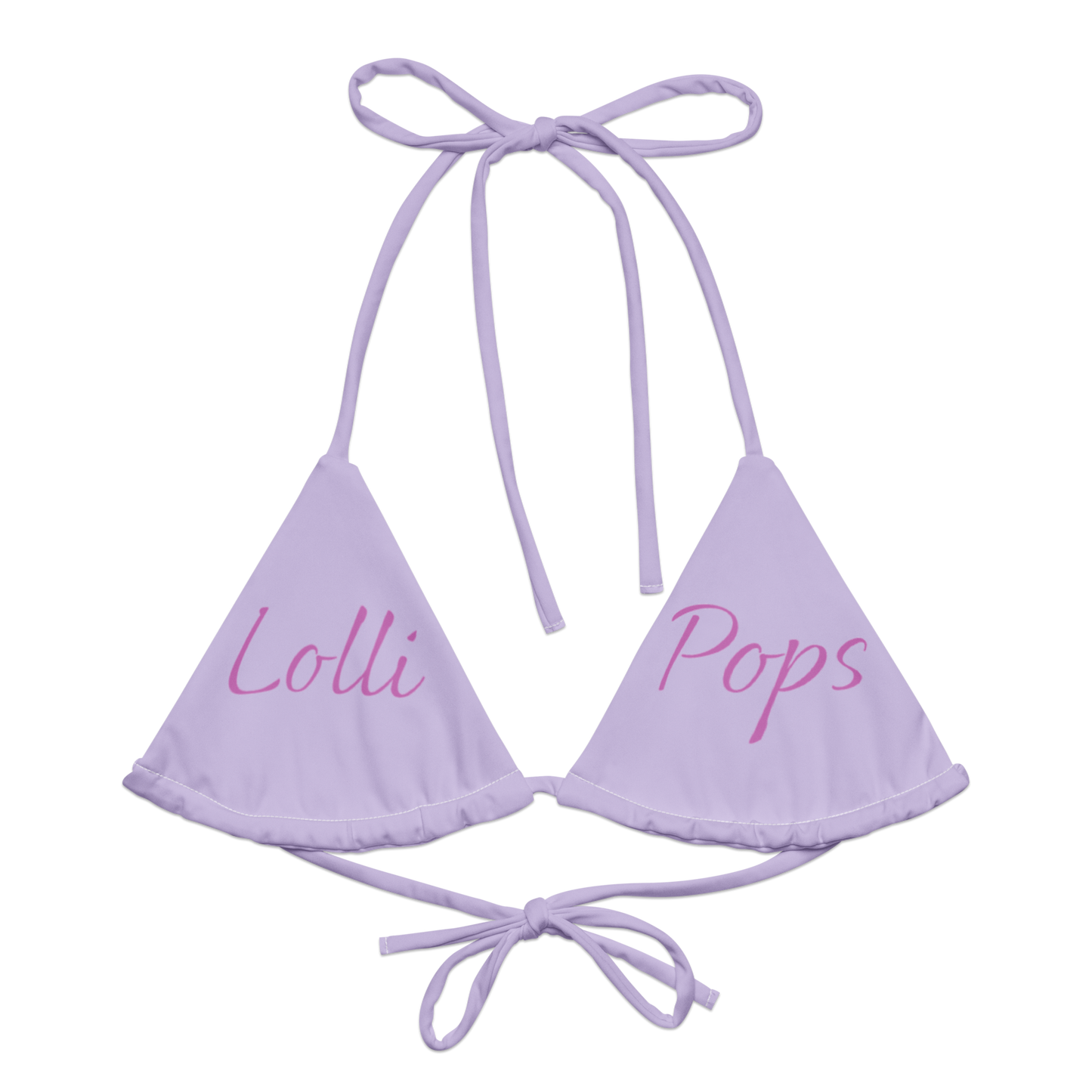 All-over print string bikini top Lolli Pops