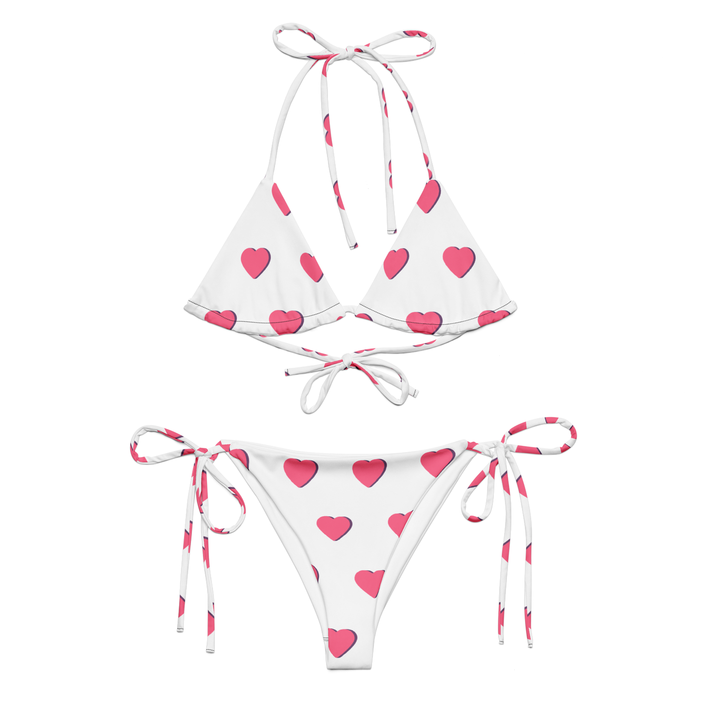 All-over print recycled string bikini