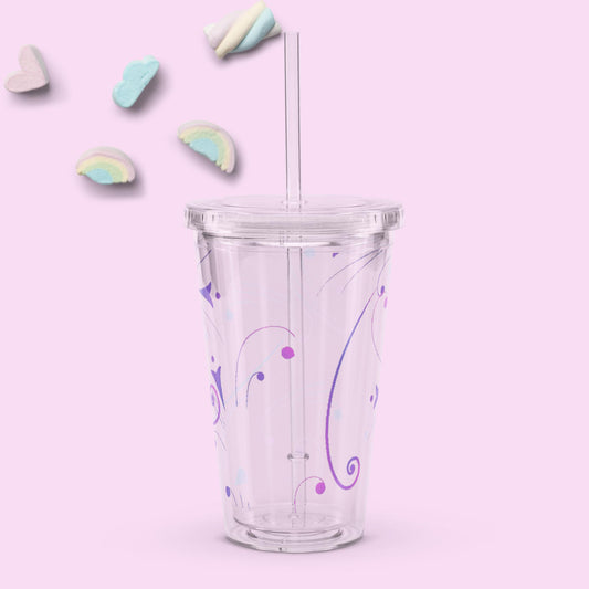 Clear plastic tumbler